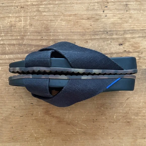 Rothy's Black Crisscross Slide Sandals - Picture 4 of 5